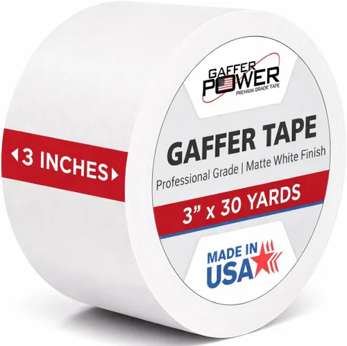Vista 13 de Gaffer Power cinta de tela profesional, con calidad premium. Hecha en Estados Unidos. Cinta de tela resistente. No reflexiva. Multipropósito. Mejor