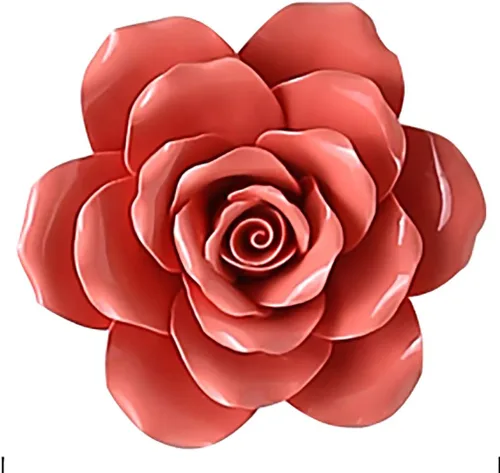 Vista 3 de Decoración de pared de flores de cerámica con rosas artificiales 3D, arte de pared para sala de estar, hogar, pasillo, dormitorio, cocina, granja