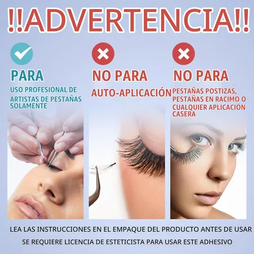 Vista 2 de Pegamento para extensiones de pestañas, pegamento de alta flexibilidad, 1 segundo, tiempo de secado/retención 6-8 semanas/(0.17 onzas líquidas/0.2