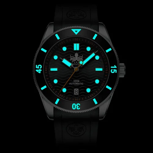 Vista 4 de PHOIBOS Reloj de buceo automático Wave Master PY010R 300M, WAVE MASTER
