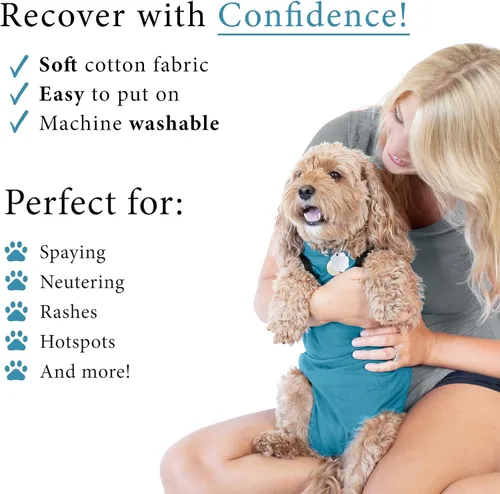Vista 3 de Traje de Recuperación Quirúrgica BellyGuard para Perros, Mameluco para Perros para Cuidado Post-Operatorio, Ropa de Recuperación para Perros Hembra