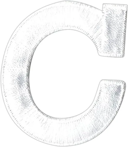 Vista 7 de Letras y números blancos de 1-7/8", parche para planchar, bordado (letra M)