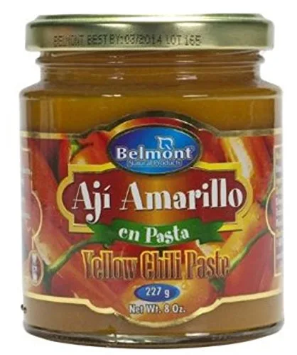 Vista 2 de Belmont Paquete de pasta Aji Amarillo y pasta Aji Panca (3 unidades para cada salsa) – 8 onzas cada uno