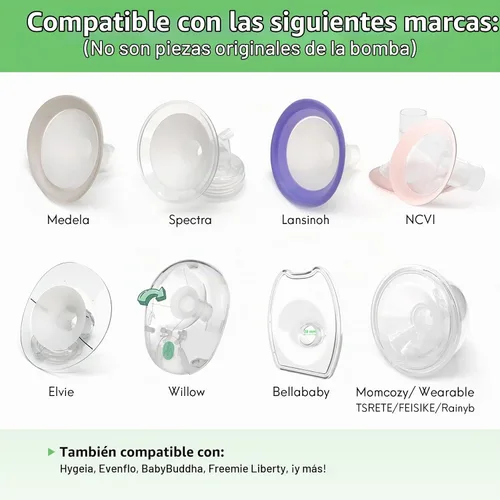 Vista 3 de Mompmuri - Cojín para extractor de leche - S Accesorio para extractor de leche, inserto de tamaño para escudos de brida Insertos elásticos