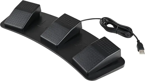 Vista 2 de Powboro Pedal de pie USB PC Triple 3 Teclas Interruptor de Control de Pie Teclado HID Programable Acceso directo Hotkey Mouse Acción