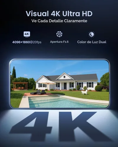 Vista 2 de ANNKE Sistema de cámara de seguridad PoE 4K con doble lente, gran angular de 180°, disco duro de 2 TB