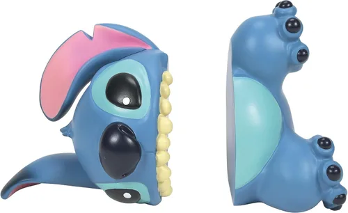 Vista 2 de Enesco Disney Showcase Lilo and Stitch - Sujetalibros para libros, 9.25 pulgadas, color azul