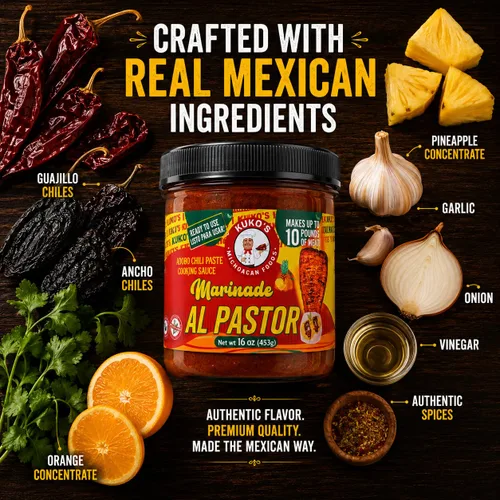 Vista 10 de Al Pastor Adobo Adobo Salsa de cocina Pasta de chile Comercial Usado Pollo Carne Vegano (marrón, Al Pastor Adobo adobo)