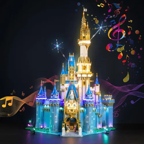 Vista 3 de LocoLee Kit de luz LED compatible con LEGO Castle, versión musical mejorada, juego de iluminación creativa, accesorios compatibles con LEGO Ideas