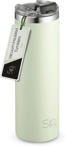 Vista 14 de SipX™ Vaso aislado delgado de 18 onzas con tapa y pajilla, acero inoxidable aislado al vacío, a prueba de fugas, apto para portavasos - Perfecto