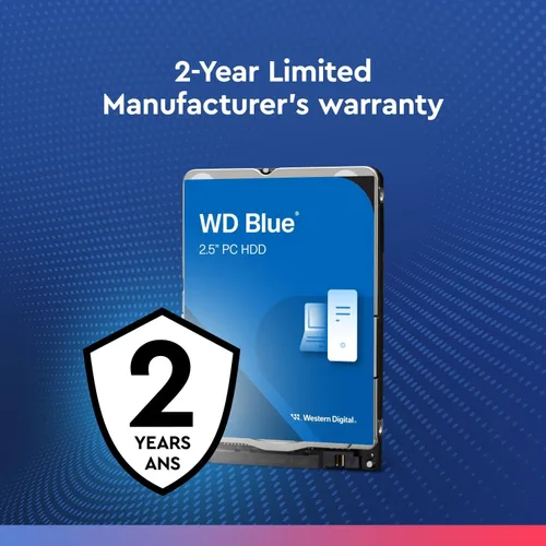 Vista 6 de Western Digital 1TB WD Blue Disco duro móvil HDD - 5400 RPM, SATA 6 Gb/s, caché de 128 MB, 2.5" - WD10SPZX