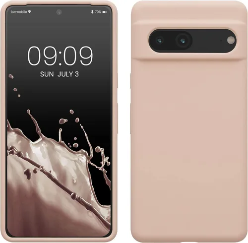 Vista 67 de kwmobile Funda compatible con Google Pixel 7 - Funda de silicona TPU con acabado suave - Piedra antigua