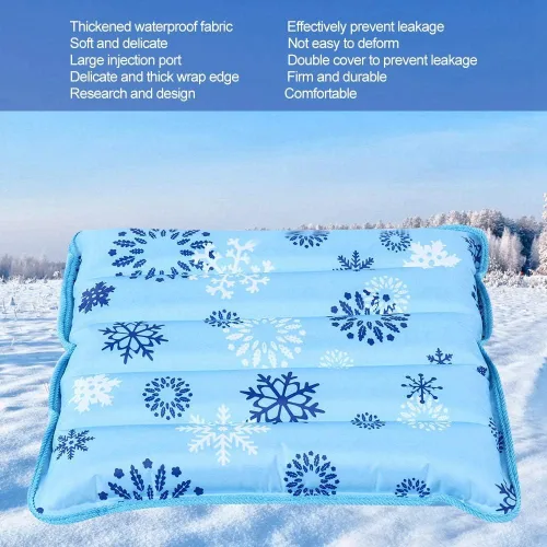 Vista 2 de Almohada fresca, cojín fresco, bolsas de hielo de gel reutilizables con polvo de cristal de hielo, alfombrilla de enfriamiento de verano, cojín