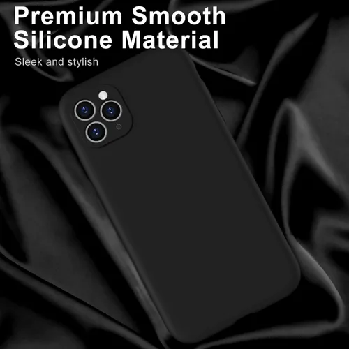 Vista 3 de DEENAKIN Funda de silicona compatible con iPhone 11 Pro con protector de pantalla, mejora la protección de la cámara, suave, flexible, delgada, a