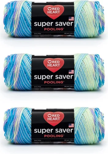 Vista 193 de Red Heart Hilo Super Saver, paquete de 3, estampado artístico, 3 unidades Estampado De Artista