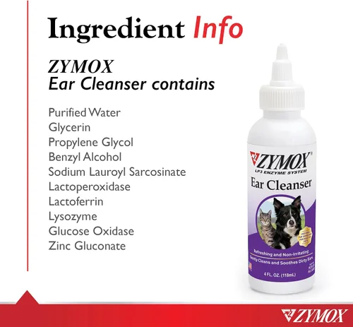 Vista 6 de Pet King Brands ZYMOX - Solución para oídos con hidrocortisona al 0,5% y limpiador de oídos