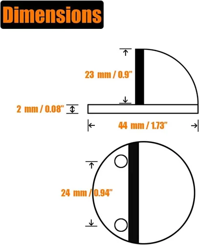 Vista 2 de JQK DSB3-BK-P5 - Tope de puerta de piso, para snowboard, almacenamiento de acero inoxidable, amortiguador de sonido, parachoques de pared, estante