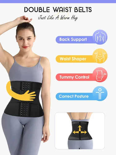 Vista 5 de DKUUPEX Entrenador de cintura para mujer grasa del vientre inferior entrenamiento de corsé de cintura debajo del busto recortador de cintura sin