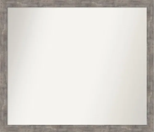 Vista 214 de Amanti Art Silver Bathroom Mirror for Over Sink, 26x45 Custom Made Marred Pewter Rectangle Vanity Mirror, Oversize Casual Wood Frame, Hangs Estaño