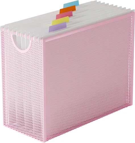 Vista 11 de Organizador de Archivos Colgantes, Portaarchivos Tamaño Carta Caja de Archivo con 5 Carpetas Colgantes, Almacenamiento de Carpetas de Archivos