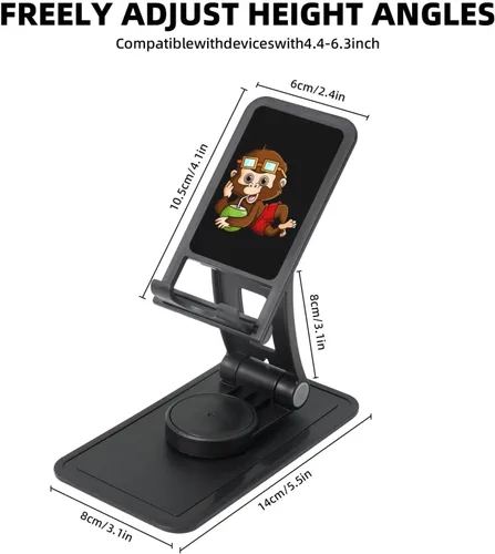 Vista 5 de Funny Monkeys Phone Stand for Desk Adjustable Phone Holer Office Travel Accessories for Mobile Phone/Ipad/Tablet Cell Phone Stand