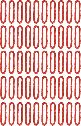 Vista 2 de Soft Twist Poly Leis w/Caja etiquetada (rojo), 50 Leis Rojos Por Paquete