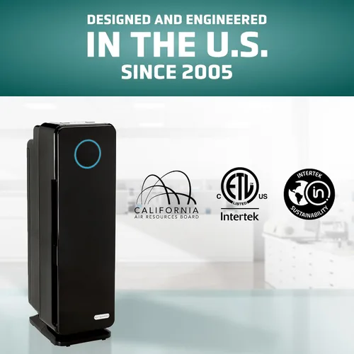 Vista 4 de GermGuardian AC4300 3-n-1 True - Filtro HEPA purificador de aire para casa, UVC, purificador de aire para habitaciones completas para alergias