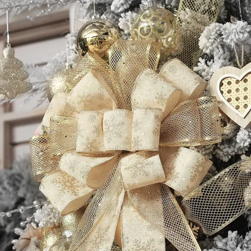 Vista 6 de RoseCraft Decoración para Árbol de Navidad, 44 x 12 Pulgadas, Adorno Artificial para Árbol de Navidad, para Familia, Boda, Fiesta de Cumpleaños