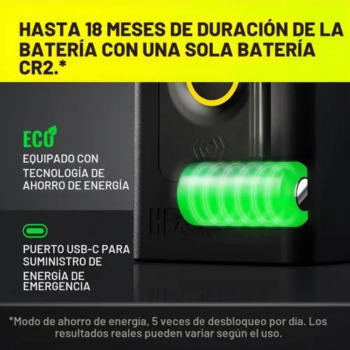 Vista 7 de G1 - Candado de huellas dactilares para exteriores de gran tamaño, bloqueo de doble bola resistente, IP67 resistente a la intemperie, biométrico sin