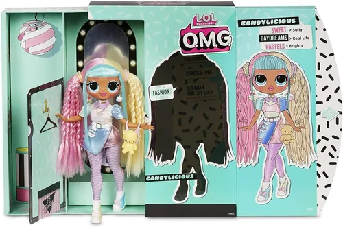 Vista 4 de L.O.L. Surprise! O.M.G. Candylicious - Muñeca de moda con 20 sorpresas, multicolor