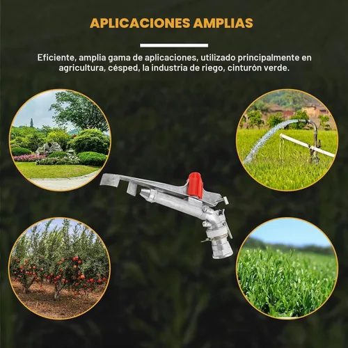 Vista 2 de Aspersor de riego de granja agrícola de 2 pulgadas, rotativo de 360°