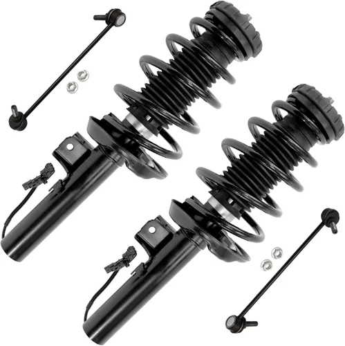 Vista 47 de Detroit Axle - Kit de 4 piezas RWD Puntales Delanteros Barras Estabilizadoras para Ford F-150 2021 2022 2023 2024, 2 Puntales con Resorte Helicoidal