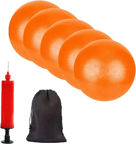 Vista 17 de Mini pelota de yoga de ejercicio de pilates, pelota de yoga inflable pequeña de 6 pulgadas, equipo de entrenamiento básico y terapia física