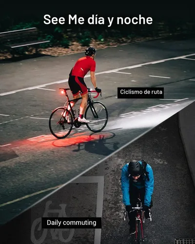 Vista 9 de Magicshine SEEMEE 200 V3.0 Luces Traseras de Bicicleta Recargables USB C, Salida Máxima de 200 Lúmenes, Luces de Bicicleta con Visibilidad de 360°