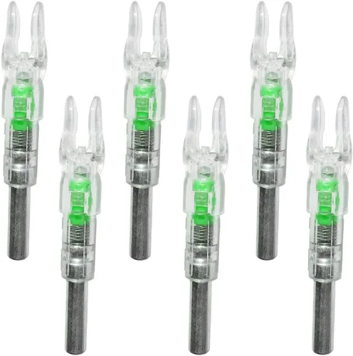 Vista 6 de Reikawa S - Nocks iluminados para flechas con .244 golpes de luz que se encienden automáticamente al disparar, paquete de 6