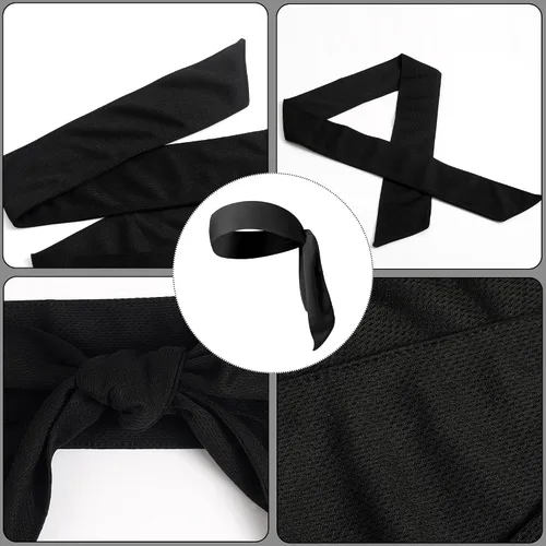 Vista 4 de Diademas de entrenamiento para mujeres y hombres, antideslizantes, diademas deportivas, bandas elásticas para el cabello, para yoga, correr