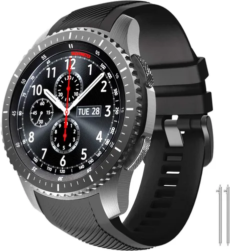 Vista 8 de NotoCity Correa de repuesto para Gear S3 Frontier sin huecos, correa de repuesto de silicona para Gear S3 Frontier/Classic/Galaxy Watch 1.811 in
