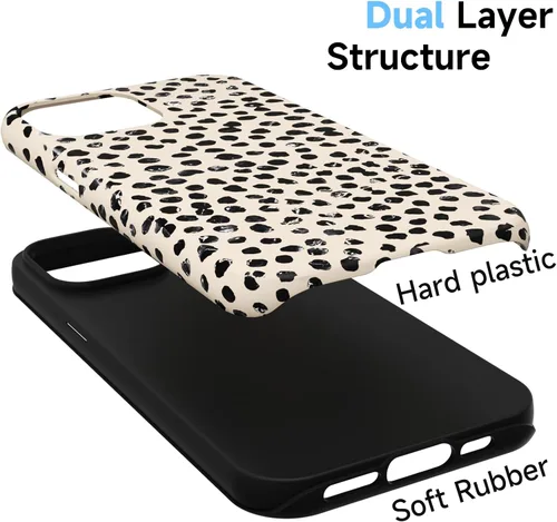 Vista 3 de LoeoeL para iPhone 11 Funda con Estampado de Guepardo, Funda de Teléfono con Patrón de Leopardo para Mujeres y Niñas, Funda de Plástico Duro delgada