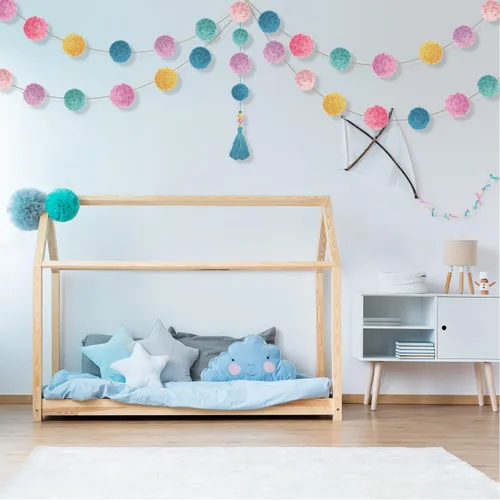 Vista 5 de Fabricador de Pompones, 4 Tamaños Diferentes Fabricador de Pompones Bola Esponjosa Aguja de Manualidades DIY Lana Tejido Manualidades Kit