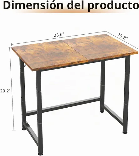 Vista 3 de COTUBLR - Escritorio pequeño de 24 pulgadas, escritorio compacto para computadora para espacios reducidos, mesa pequeña y sencilla para dormitorio