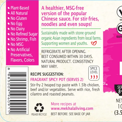 Vista 4 de Mekhala Pastas de cocina orgánicas de Asia Oriental 3.53oz (Szechuan Mala, 6)