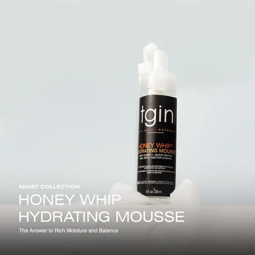 Vista 2 de tgin Honey Whip - Mousse hidratante para cabello natural, seco, rizado y dañado, 8 onzas