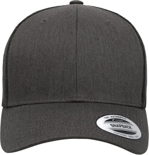 Vista 2 de Yupoong Gorra de camionero retro YP Classics para hombre, Jaspeado Oscuro