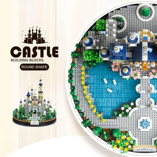Vista 4 de 3600 bloques de construcción de castillo, ideales creativos, bloques de construcción de palacio de ensueño, el mejor regalo de microladrillos