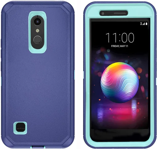 Vista 3 de Asuwish Funda de teléfono para LG K30 2018/Premier Pro LTE/Phoenix Plus/Harmony 2/K10/K11/Xpression Cell Cover híbrida a prueba de golpes, a prueba