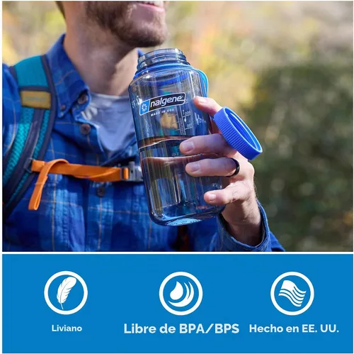 Vista 4 de Nalgene Botella de agua de boca ancha de 32 onzas, Aliens