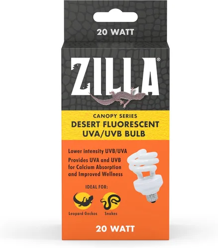Vista 5 de Zilla Canopy Series - Bombillas fluorescentes UVB/UVA Desert 20 W, 3.875 pulgadas, color blanco