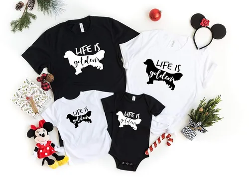 Vista 2 de Life Is Golden Shirt, Golden Retriever Shirt, Golden Retriever Mom, Dog Mom Shirt, Golden Retriever Mom