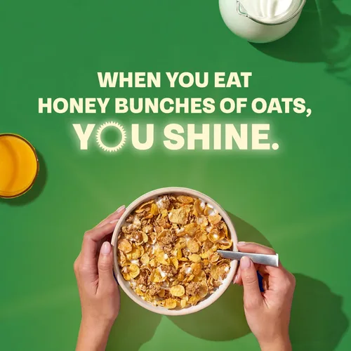 Vista 4 de Honey Bunches of Oats Cereal de desayuno de arce y nueces, hecho con racimos de granola, caja de 12 onzas