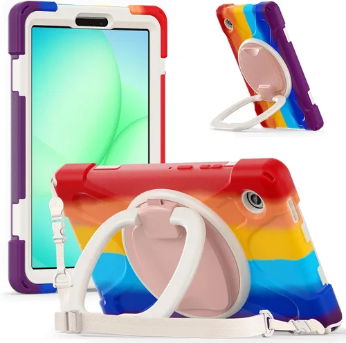 Vista 77 de 360 Rotation Case for Galaxy Tab ActivePro/Tab Active4 Pro/Active 5 Pro 10.1" Sturdy Cover Rotate Ring Stand Shoulder Carrying Strap Hand Strap